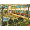 The Courtyard in Arles by Vincent Van Gogh - Art gallery oil...