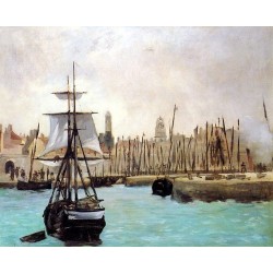 The Port of Calais By Edouard Manet - Art gallery oil painting...