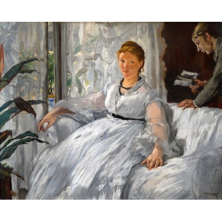 The Reading 1869 By Edouard Manet - Art gallery oil painting...