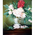 Vase of Peonies 1864 By Edouard Manet - Art gallery oil painting...