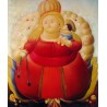 Our Lady of Columbia By Fernando Botero - Art gallery oil painting...