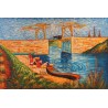 The Langlois Bridge at Arles with Women Washing 2 by Vincent Van...