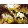 Dog and Quail by Arthur F. Tait – Hand‑Painted Reproduction