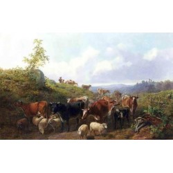 Down the Road in Franklin County NY – Hand‑Painted Reproduction