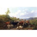 Down the Road in Franklin County NY – Hand‑Painted Reproduction