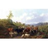 Down the Road in Franklin County NY – Hand‑Painted Reproduction