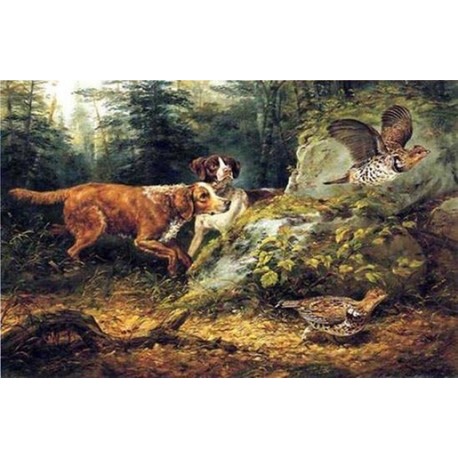 Flushed Ruffed Grouse Shooting By Arthur Fitzwilliam Tait - Art...