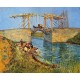 The Langlois Bridge at Arles with Women Washing by Vincent Van Gogh - Art gallery oil painting reproductions