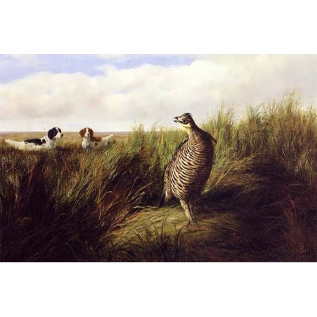 The Challenge By Arthur Fitzwilliam Tait - Art gallery oil...