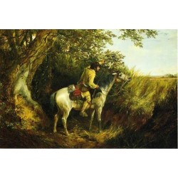 Trapper Looking Out By Arthur Fitzwilliam Tait - Art gallery oil...