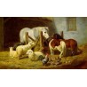 Barnyard By Arthur Fitzwilliam Tait - Art gallery oil painting...