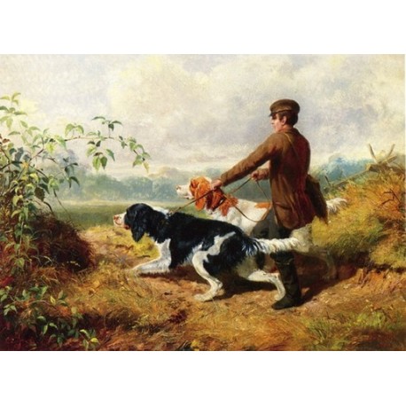 Going Out  By Arthur Fitzwilliam Tait - Art gallery oil painting...