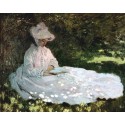 A Woman Reading by Claude Oscar Monet  - Art gallery oil painting...