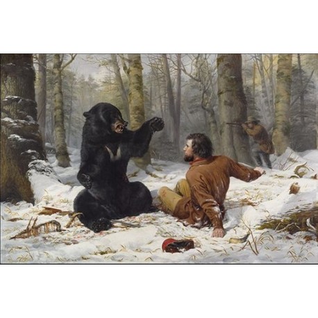 The Life of a Hunter  By Arthur Fitzwilliam Tait - Art gallery oil...