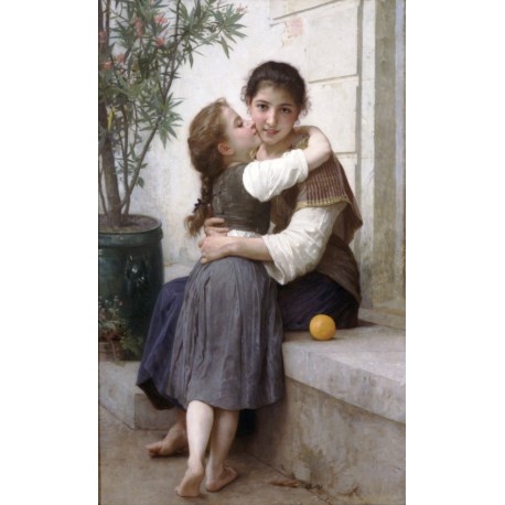 A Little Coaxing 1890 by William Adolphe Bouguereau - Art gallery...