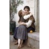 A Little Coaxing 1890 by William Adolphe Bouguereau - Art gallery...