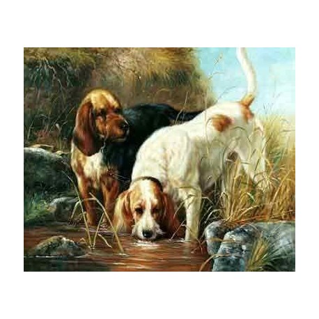 Dog Oil Painting 10 - Art Gallery Oil Painting Reproductions