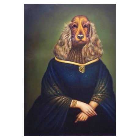 Dog Oil Painting 12 - Art Gallery Oil Painting Reproductions