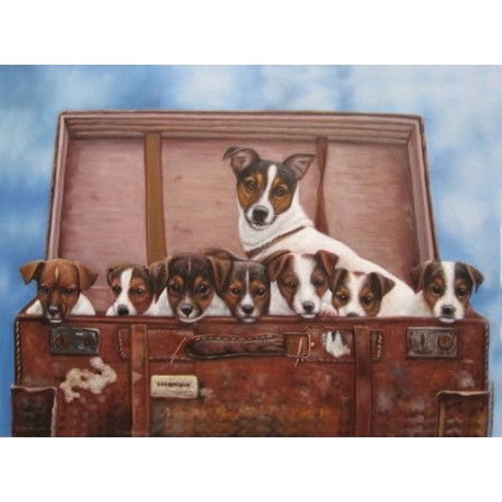 Dog Oil Painting 13 - Art Gallery Oil Painting Reproductions
