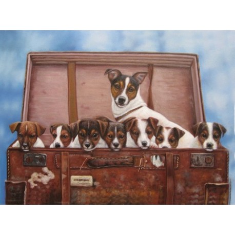 Dog Oil Painting 13 - Art Gallery  Oil Painting Reproductions