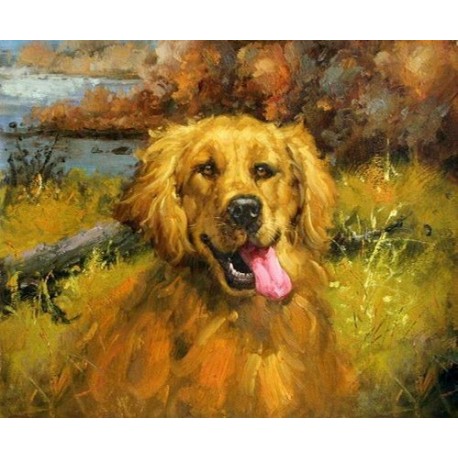 Dog Oil Painting 14 - Art Gallery Oil Painting Reproductions
