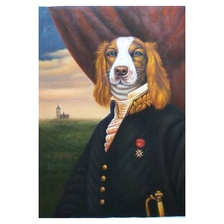 Dog Oil Painting 16 - Art Gallery Oil Painting Reproductions