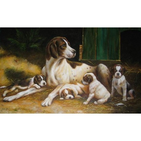 Dog Oil Painting 30 - Art Gallery Oil Painting Reproductions