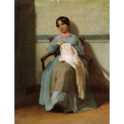 A Portrait of Leonie Bouguereau 1850 by William Adolphe Bouguereau...