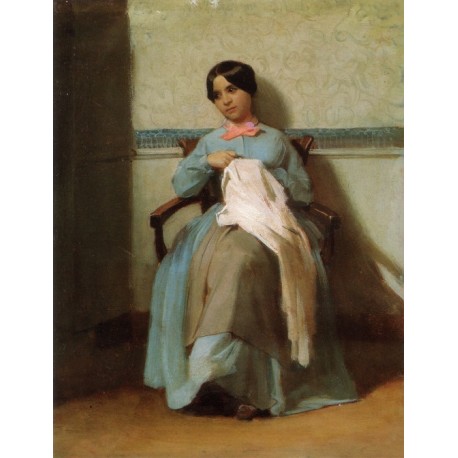 A Portrait of Leonie Bouguereau 1850 by William Adolphe Bouguereau...