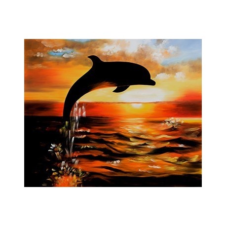 Dolphin II Oil Painting  - Art Gallery  Oil Painting Reproductions