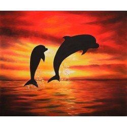 Dolphin III Oil Painting - Art Gallery Oil Painting Reproductions