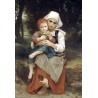 Breton Brother and Sister 1871 by William Adolphe Bouguereau - Art gallery oil painting reproductions