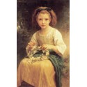 Child Braiding a Crown 1874 by William Adolphe Bouguereau - Art...