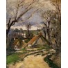 The Cottages of Auvers by Paul Cezanne-Art gallery oil painting...