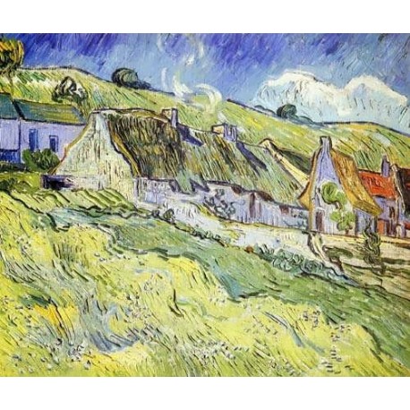 A Group of Cottages by Vincent Van Gogh - Art gallery oil painting reproductions