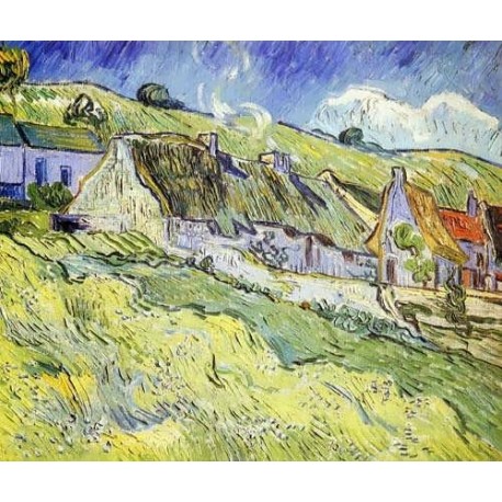 A Group of Cottages by Vincent Van Gogh -  Art gallery oil painting reproductions