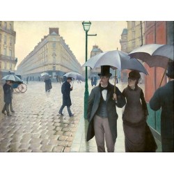 Paris Street, Rainy Day 1877 by Gustave Caillebotte - oil painting art gallery