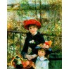 Two Sisters Aka on the Terrace by Pierre Auguste Renoir - oil painting art gallery
