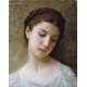 Head Of A Young Girl 1898 by William Adolphe Bouguereau - Art gallery oil painting reproductions