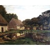 A Farmyard In Normandy by Claude Oscar Monet - Art gallery oil painting reproductions