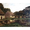 A Farmyard In Normandy by Claude Oscar Monet - Art gallery oil...