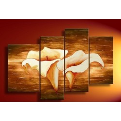 Brown Flowers I | Oil Painting Abstract art Gallery