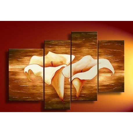 Brown Flowers I | Oil Painting Abstract art Gallery