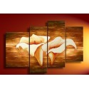 Brown Flowers I | Oil Painting Abstract art Gallery