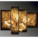 Brown Flowers II | Oil Painting Abstract art Gallery