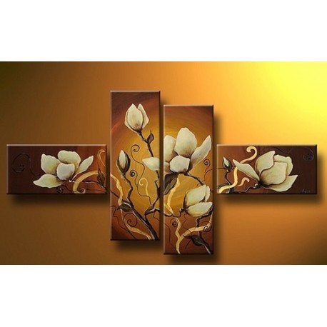 Brown Flowers III | Oil Painting Abstract art Gallery