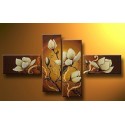 Brown Flowers III | Oil Painting Abstract art Gallery
