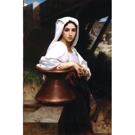 Italian Girl Drawing Water 1871 by William Adolphe Bouguereau -...