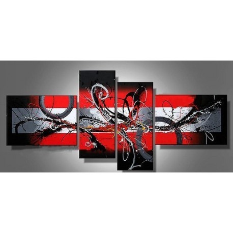 Black White & Red III| Oil Painting Abstract art Gallery