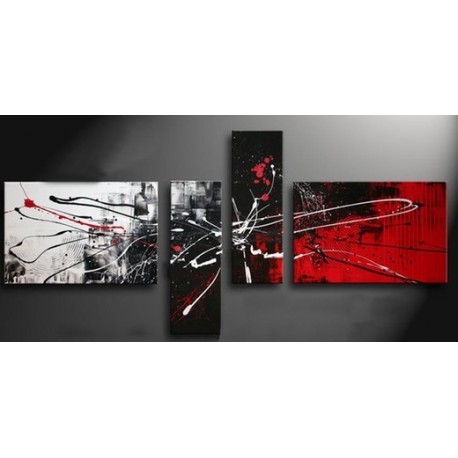 Black White & Red IV | Oil Painting Abstract art Gallery